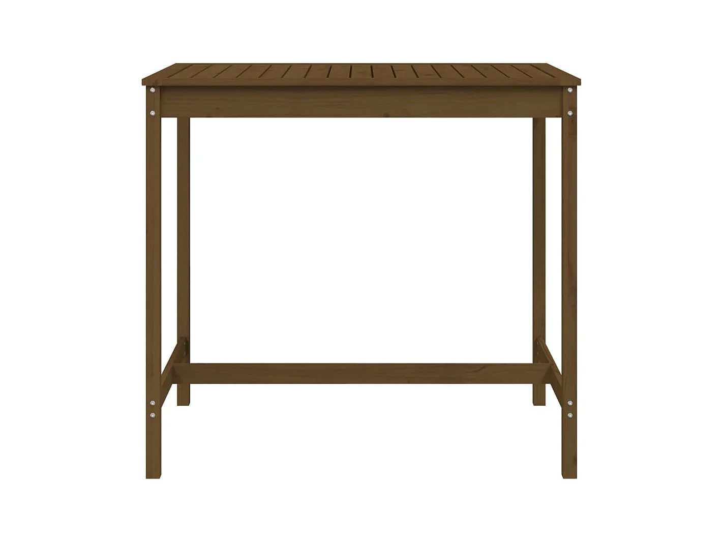 Table de jardin marron miel 121x82,5x110 bois massif de pin