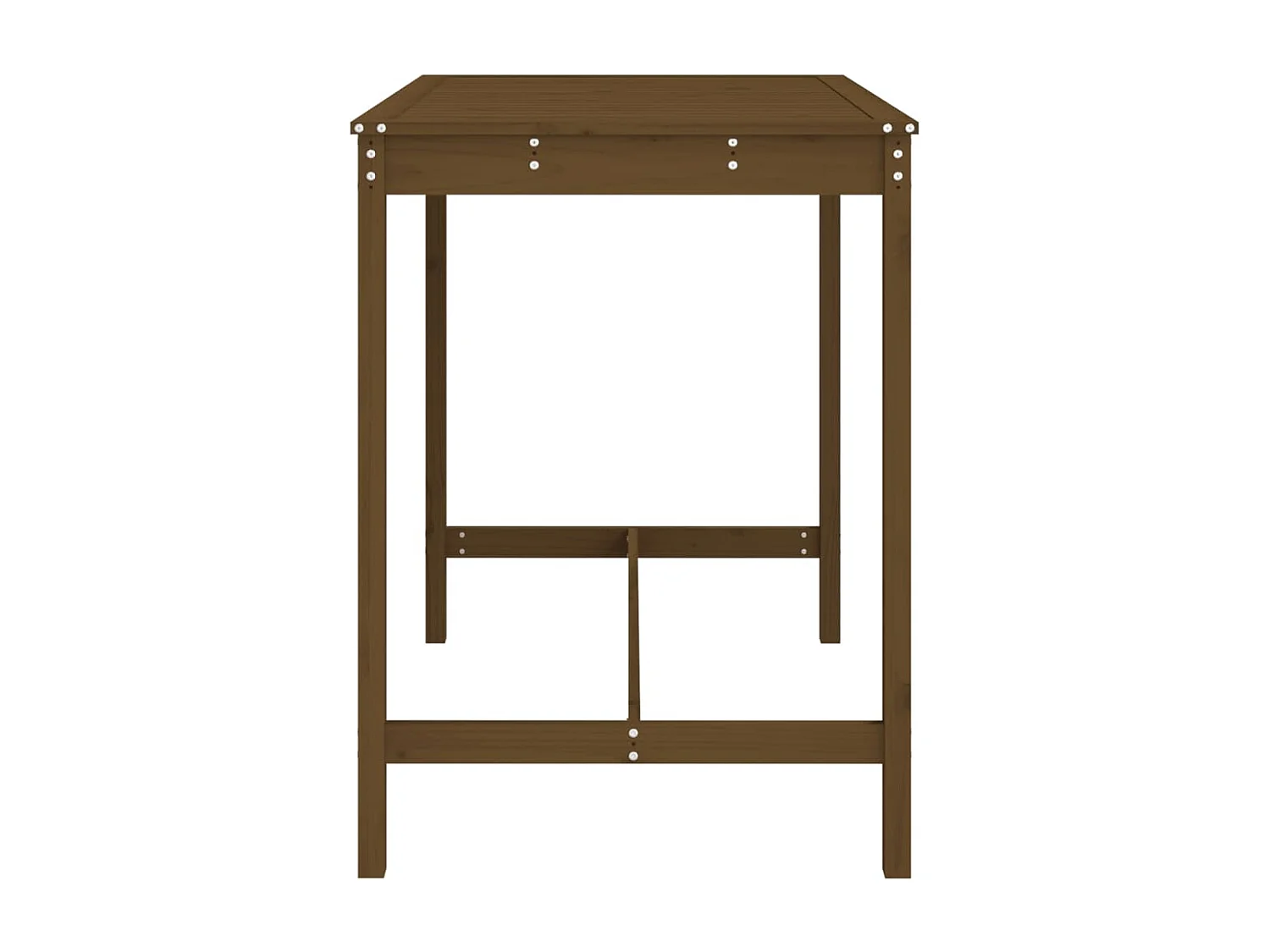 Table de jardin marron miel 121x82,5x110 bois massif de pin