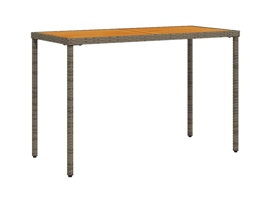 Table de jardin avec dessus en bois d'acacia gris 115x54x74