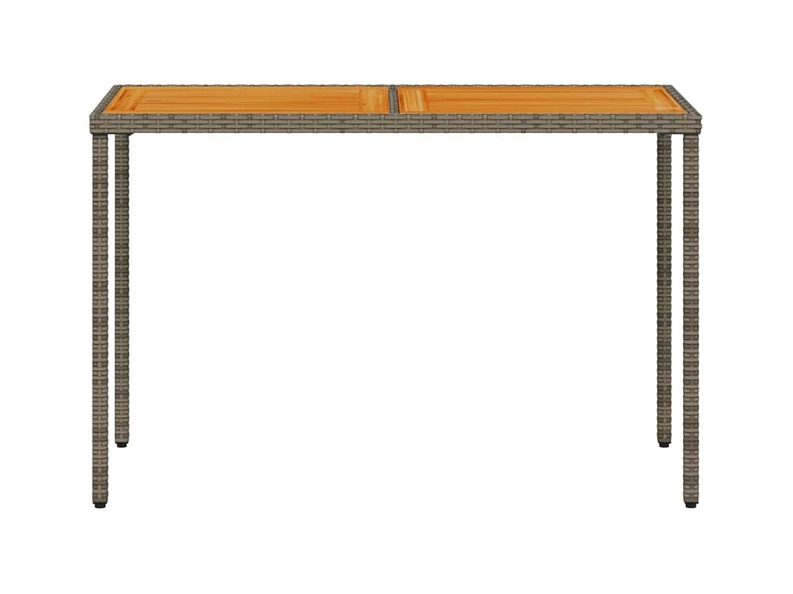 Table de jardin avec dessus en bois d'acacia gris 115x54x74