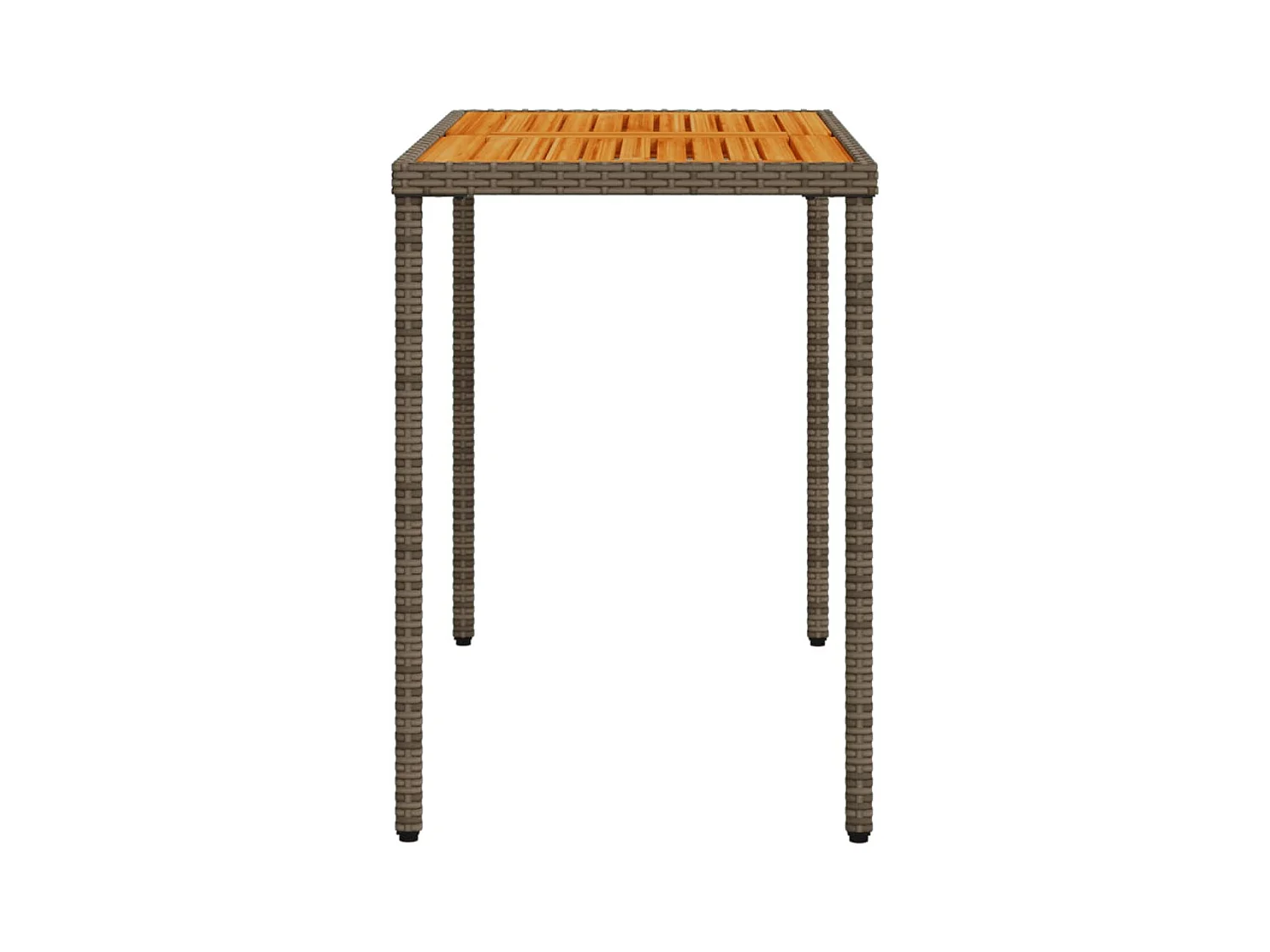 Table de jardin avec dessus en bois d'acacia gris 115x54x74