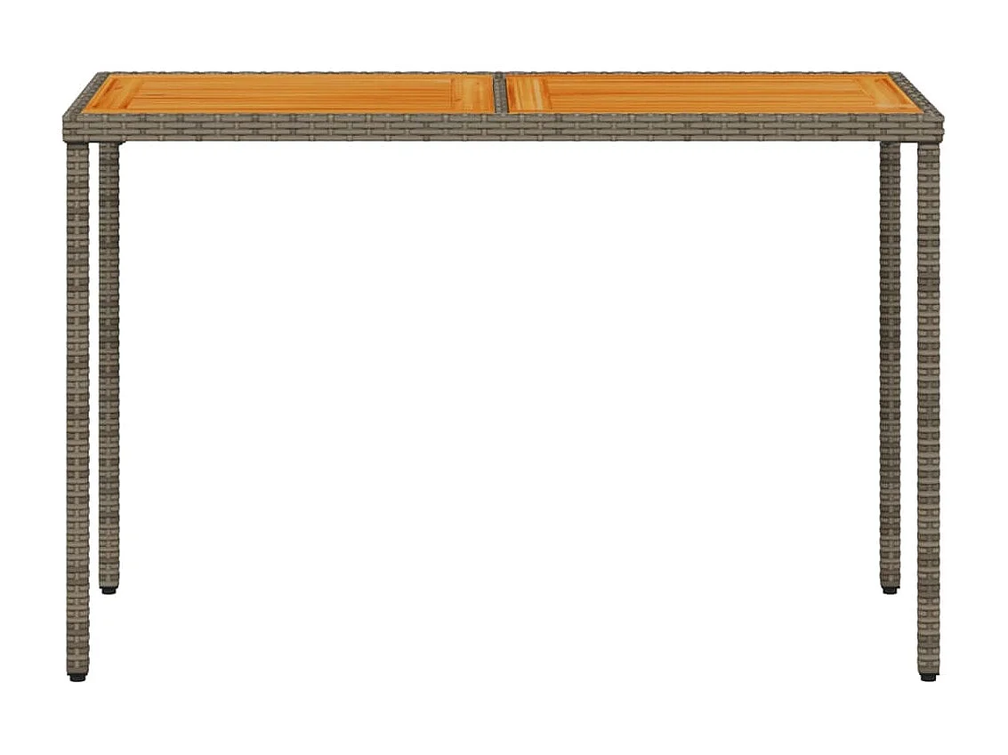 Table de jardin avec dessus en bois d'acacia gris 115x54x74