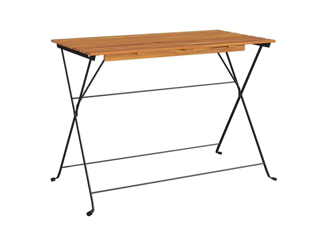 Table de bistro pliante 100x54x71 Bois acacia solide et acier