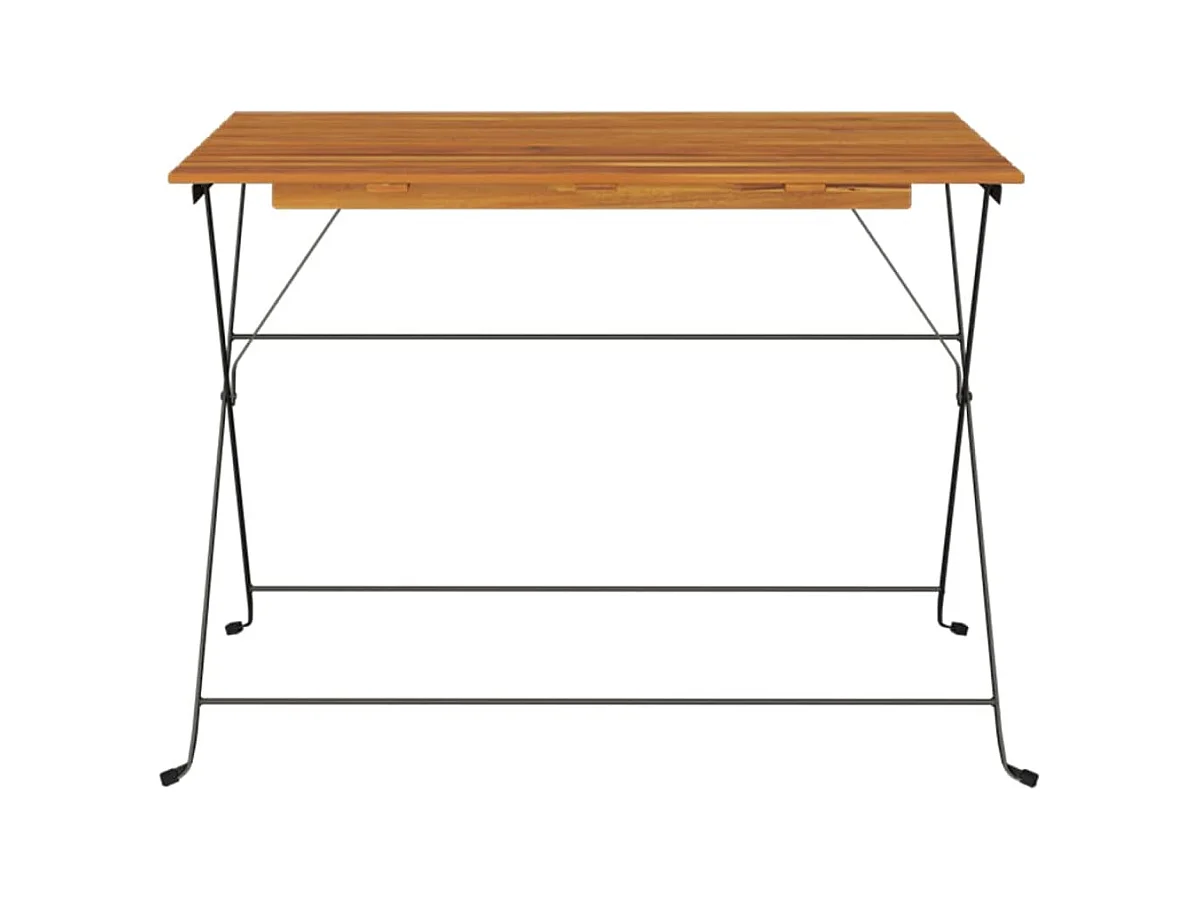 Table de bistro pliante 100x54x71 Bois acacia solide et acier