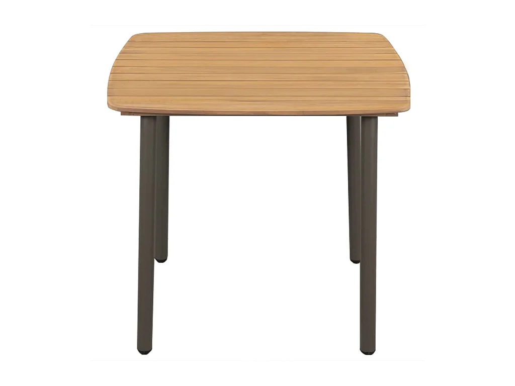 Table de jardin 80 x 80x72 Bois d'acacia solide et acier