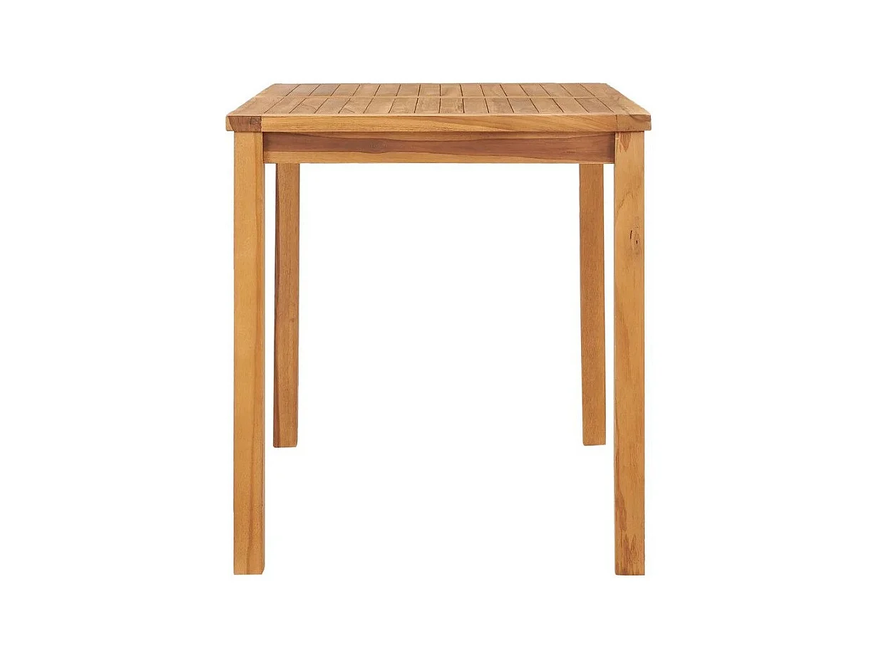 Table de jardin rectangulaire teck massif clair Leez 120cm