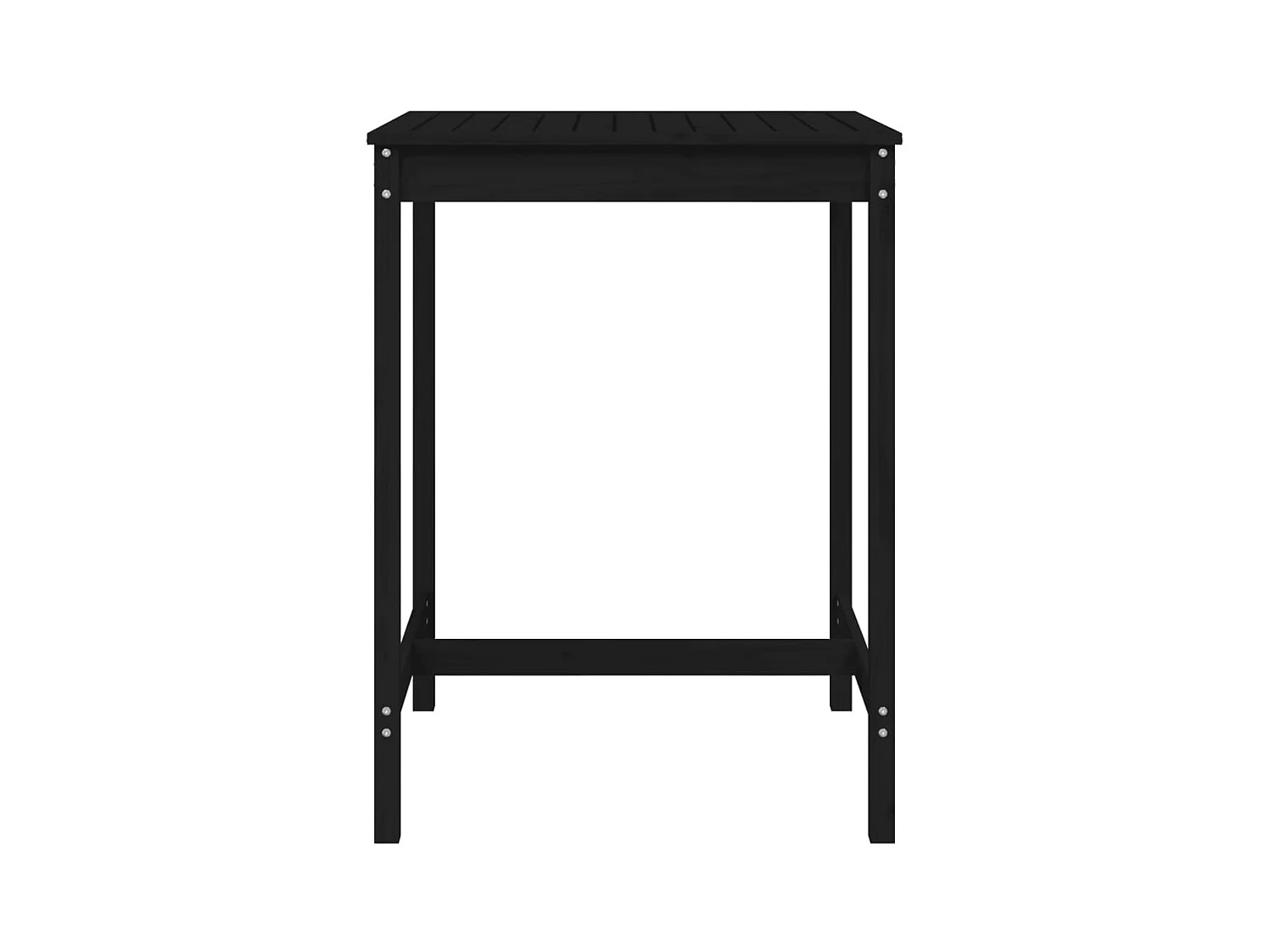 Table de jardin noir 82,5x82,5x110 bois massif de pin