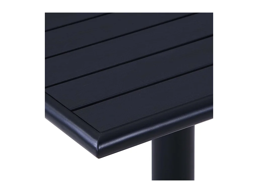 Table de jardin Noir 80x80x75