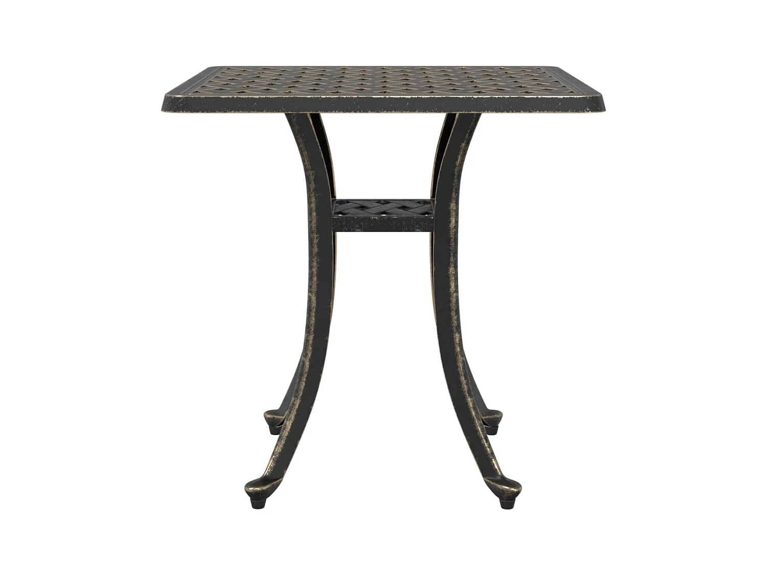 Table de jardin bronze 53x53x53 aluminium coulé