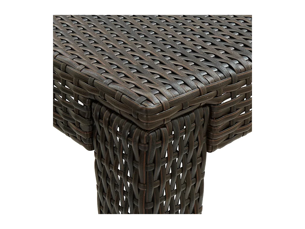 Table de bar de jardin Marron 140,5x60,5x110,5 Résine tressée