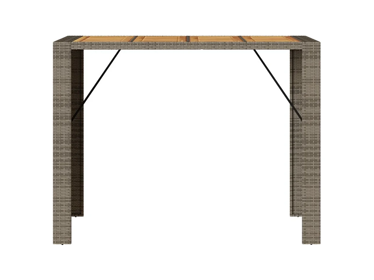 Table de jardin avec dessus en bois d'acacia gris 145x80x110