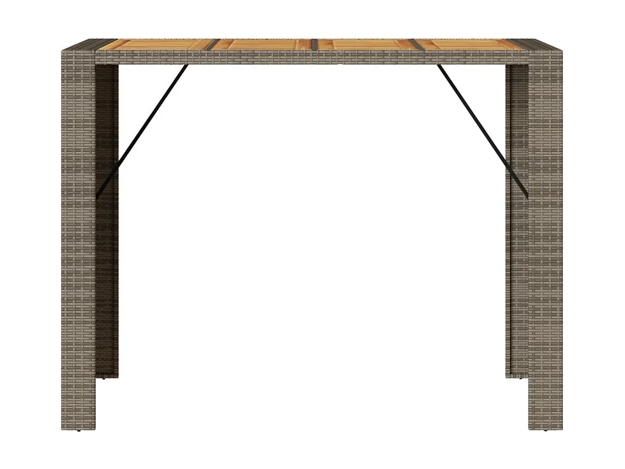 Table de jardin avec dessus en bois d'acacia gris 145x80x110