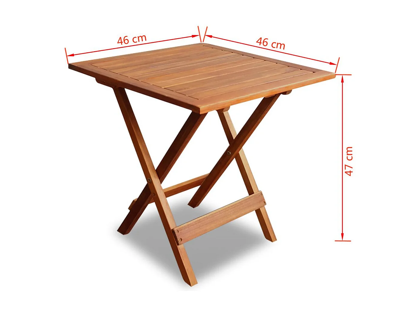 Table de bistro 46x46x47 Bois d'acacia massif