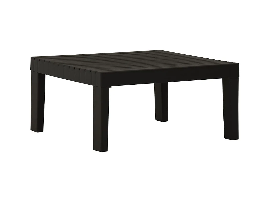 Table de salon de jardin Plastique Gris