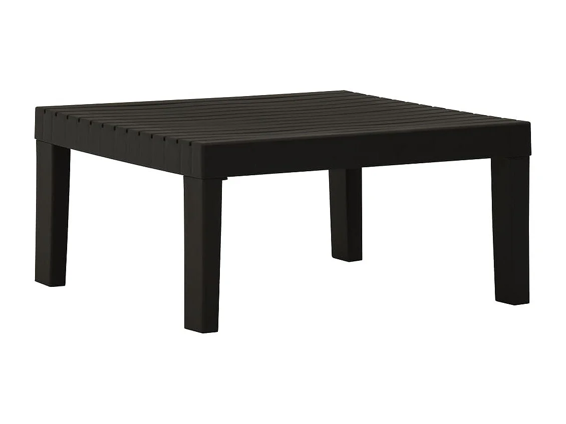 Table de salon de jardin Plastique Gris