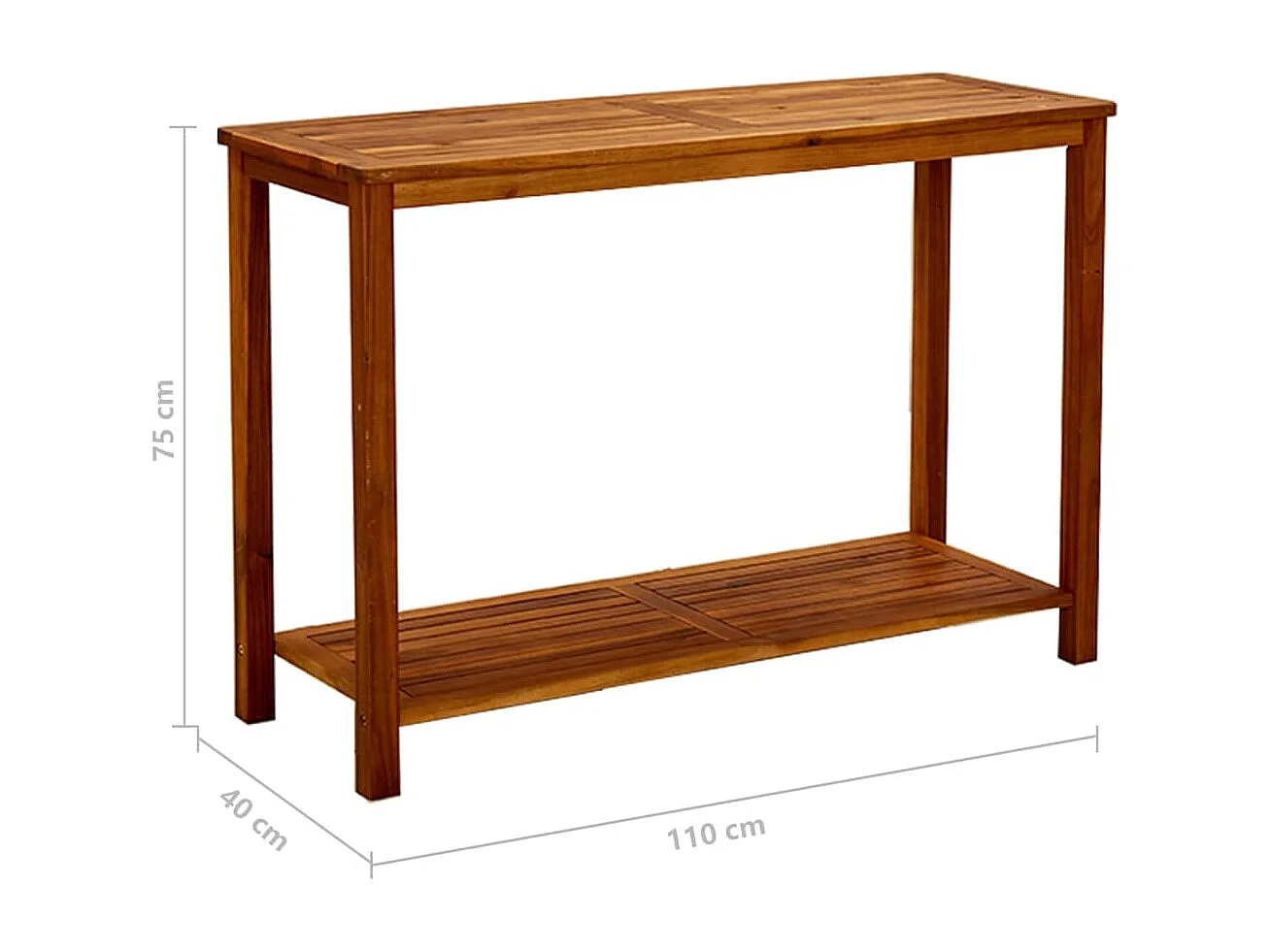 Table console de jardin 110x40x75 Bois d'acacia solide