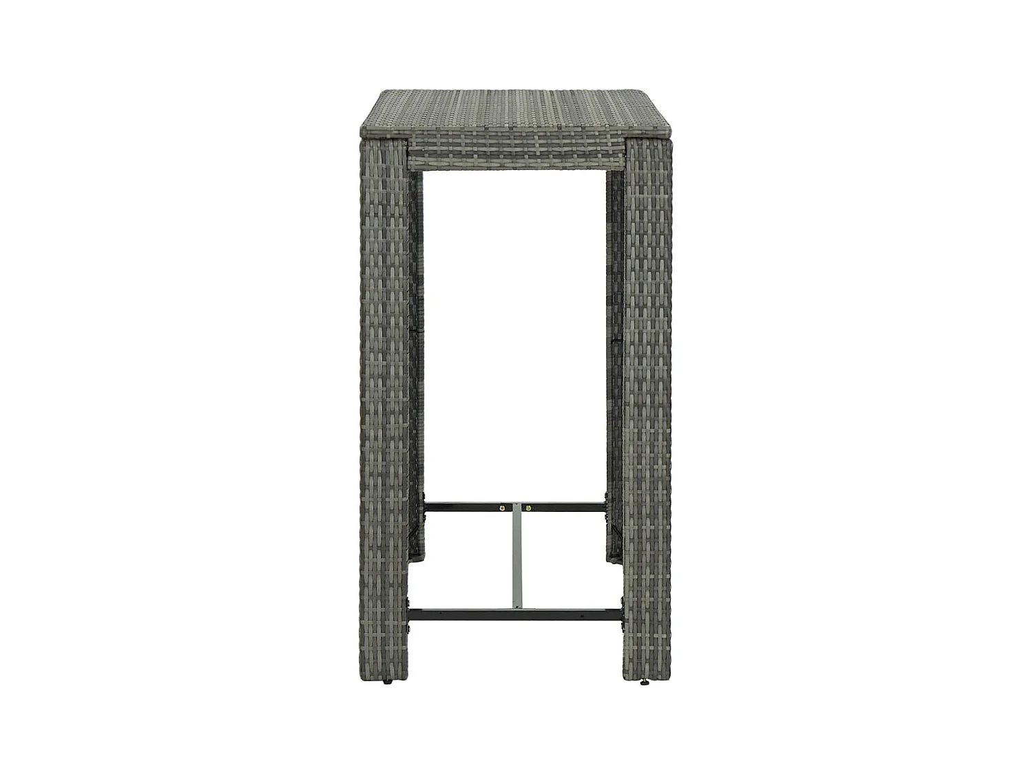 Table de bar de jardin Gris 100x60,5x110,5 Résine tressée