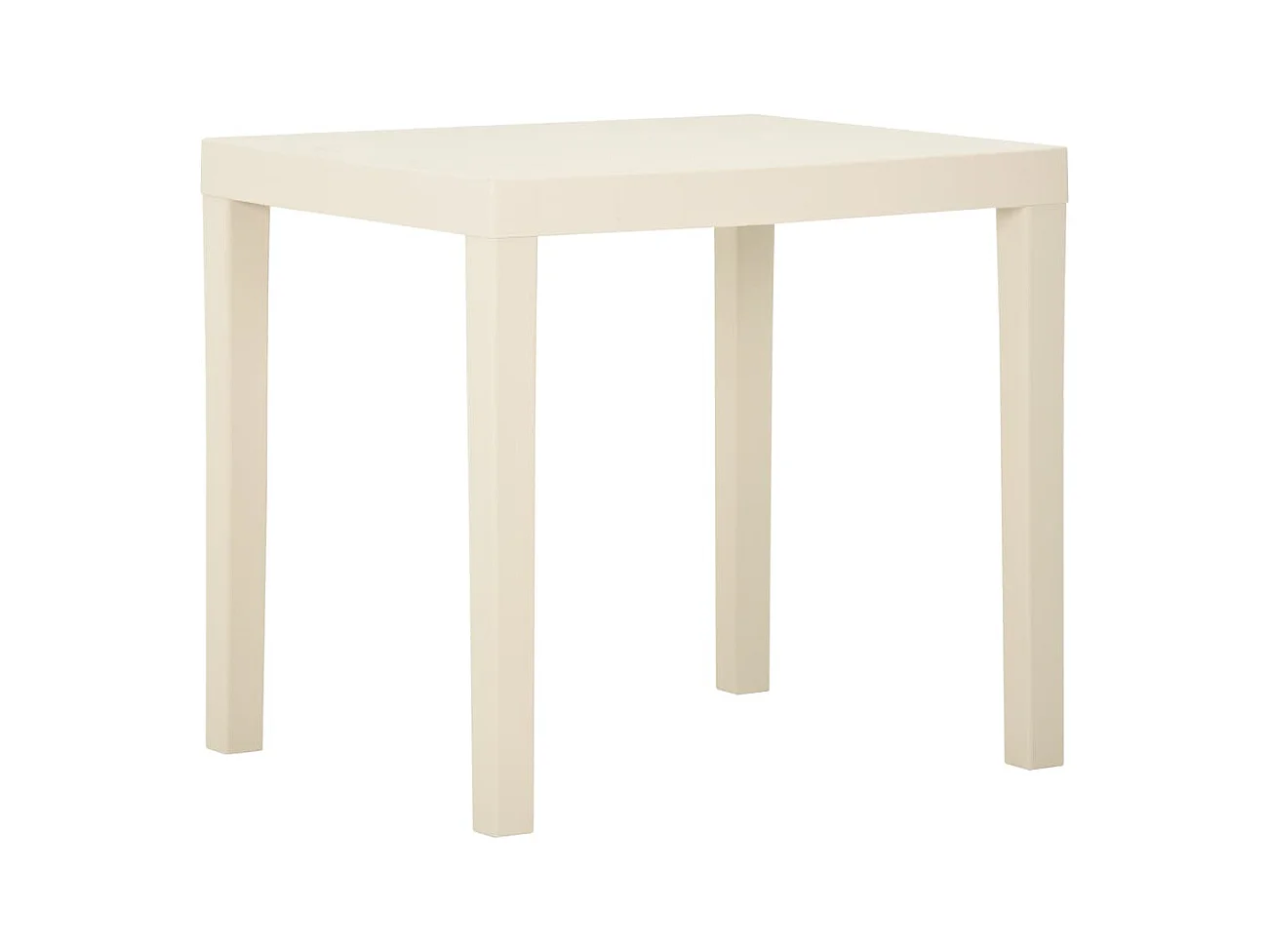 Table de jardin Blanc 79x65x72 Plastique 2