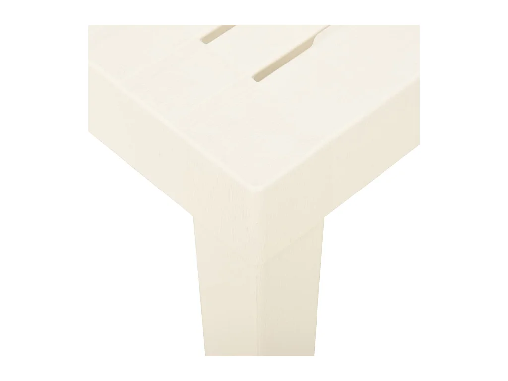 Table de jardin Blanc 79x65x72 Plastique 2