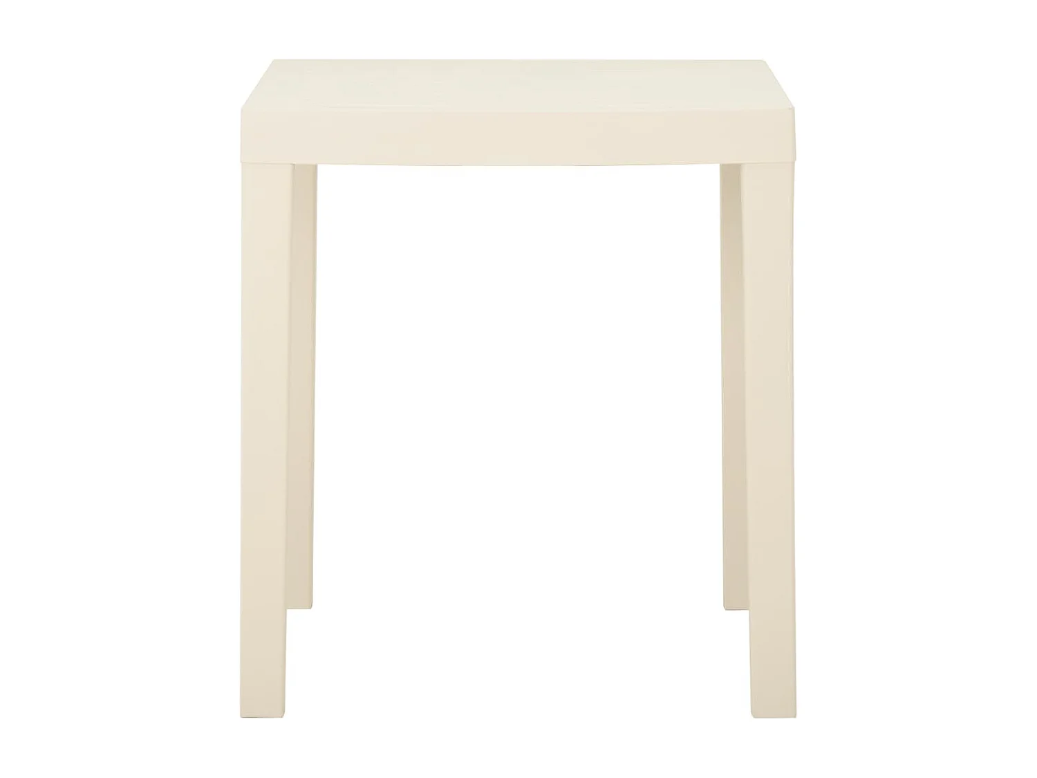 Table de jardin Blanc 79x65x72 Plastique 2
