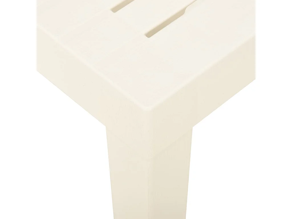 Table de jardin Blanc 79x65x72 Plastique 2