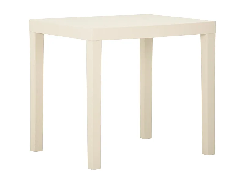 Table de jardin Blanc 79x65x72 Plastique 2