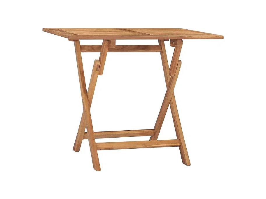 Table à dîner pliable de jardin 90x60x75 Bois de teck solide