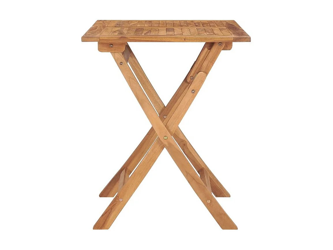 Table à dîner pliable de jardin 90x60x75 Bois de teck solide