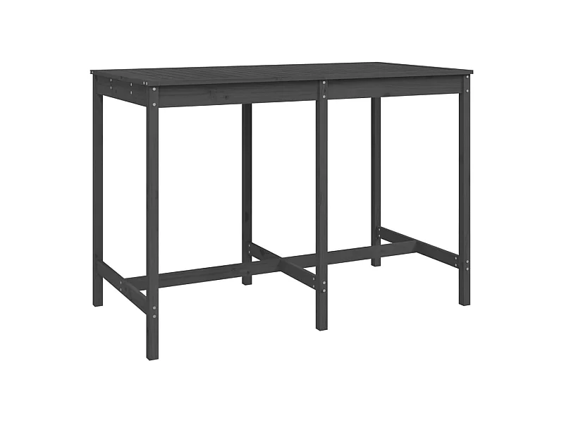 Table de jardin gris 159,5x82,5x110 bois massif de pin