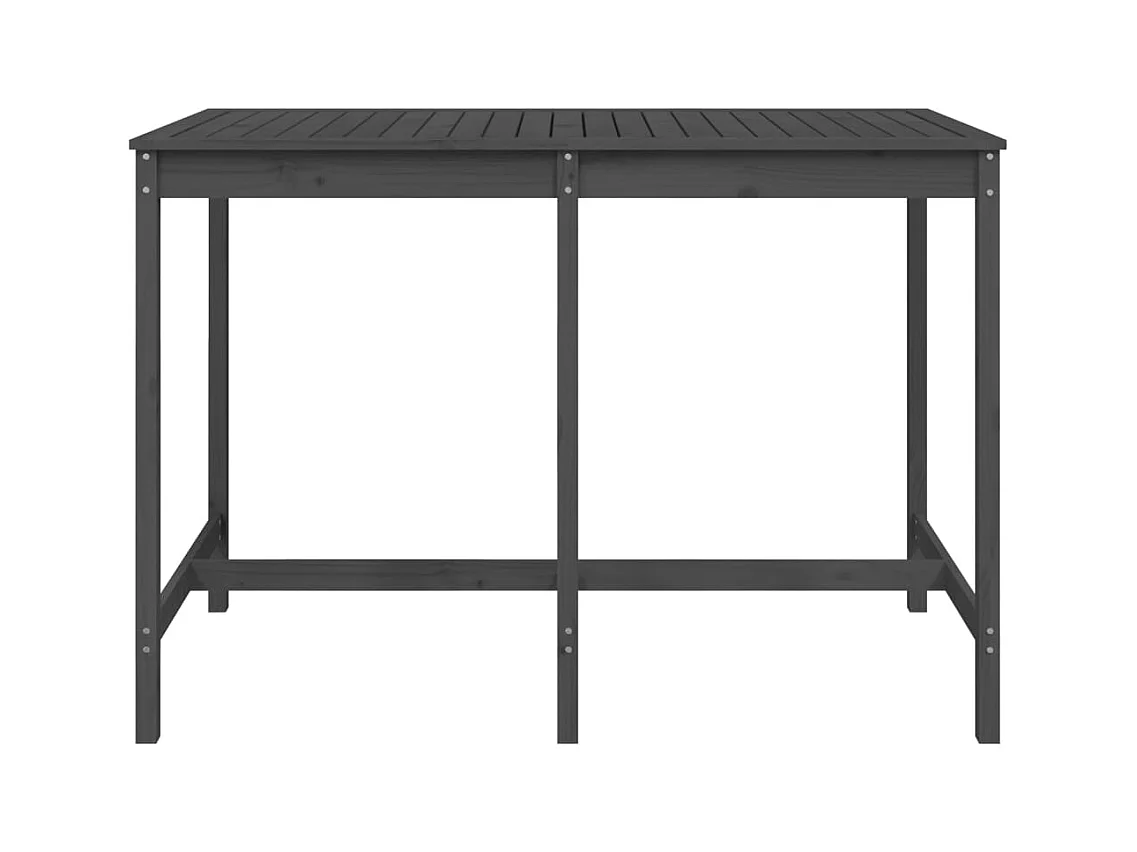 Table de jardin gris 159,5x82,5x110 bois massif de pin