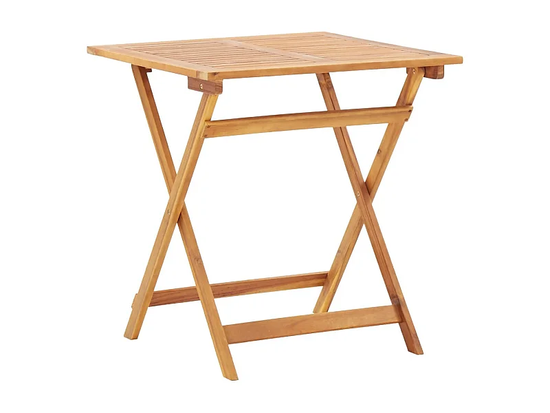 Table pliable de jardin 70x70x75 Bois d'acacia massif