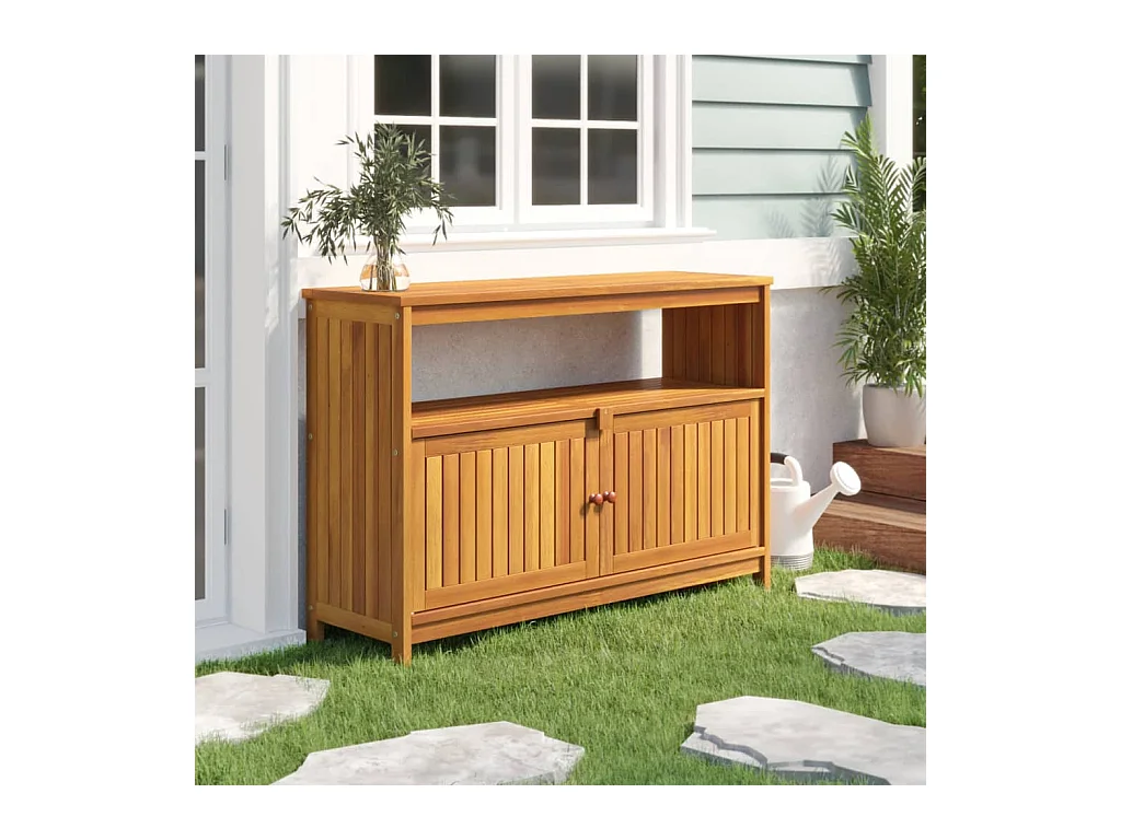 Table console de jardin 110x35x75 bois massif d'acacia