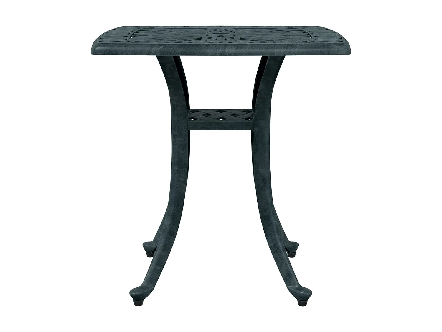 Table de jardin vert 53x53x53 aluminium coulé