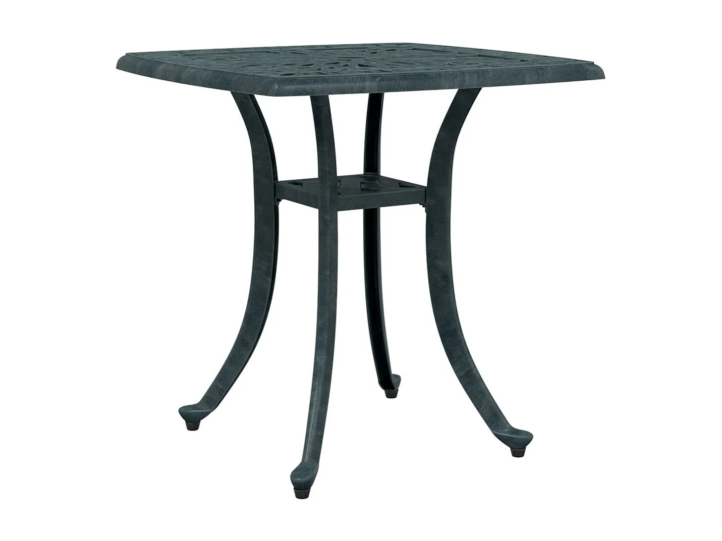 Table de jardin vert 53x53x53 aluminium coulé