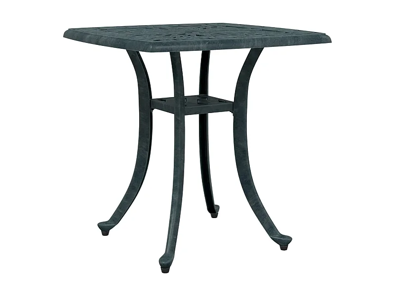 Table de jardin vert 53x53x53 aluminium coulé