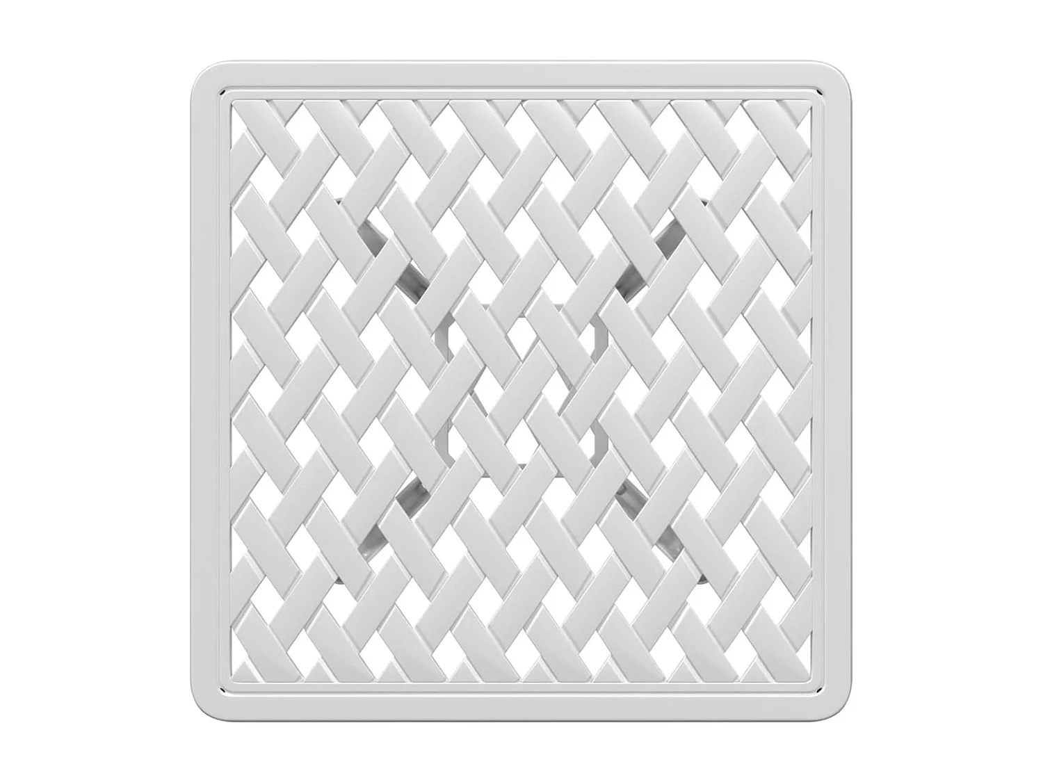 Table de jardin blanc 53x53x53 aluminium coulé