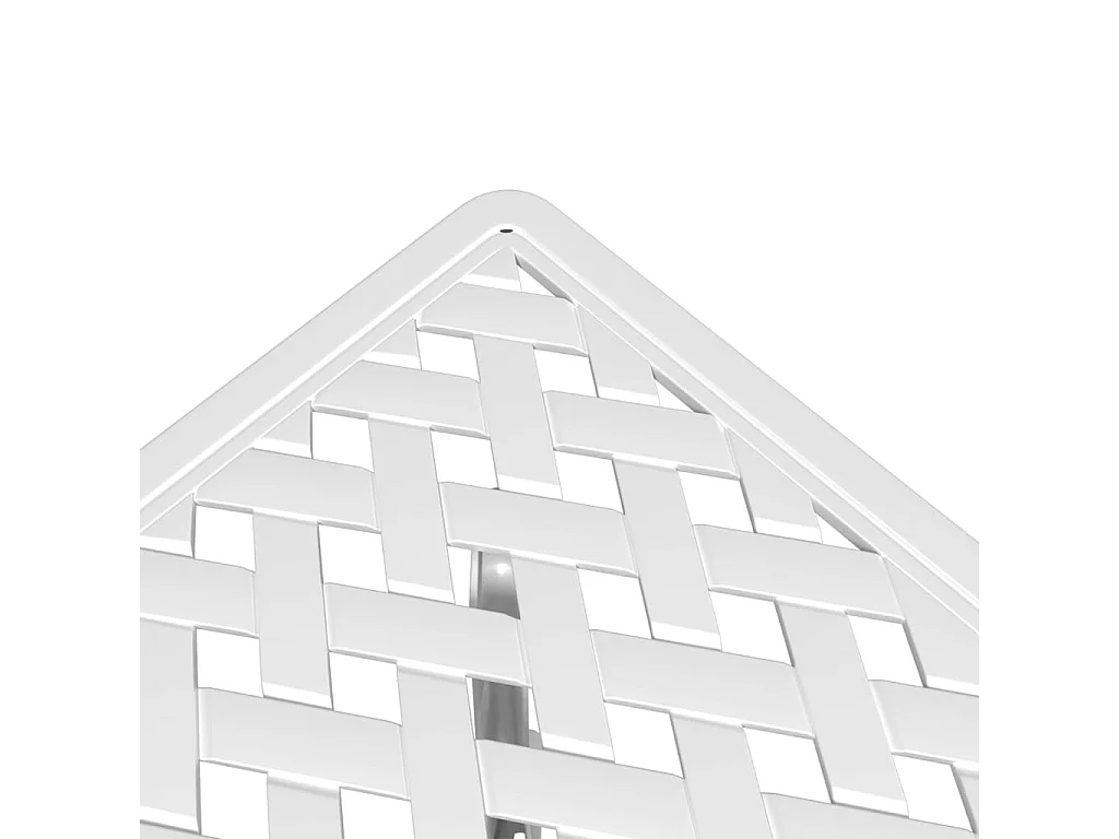 Table de jardin blanc 53x53x53 aluminium coulé