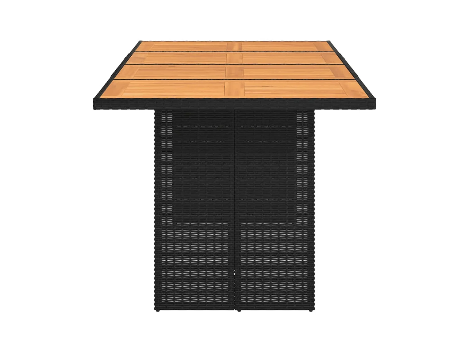 Table de jardin avec dessus en bois d'acacia noir 190x80x74