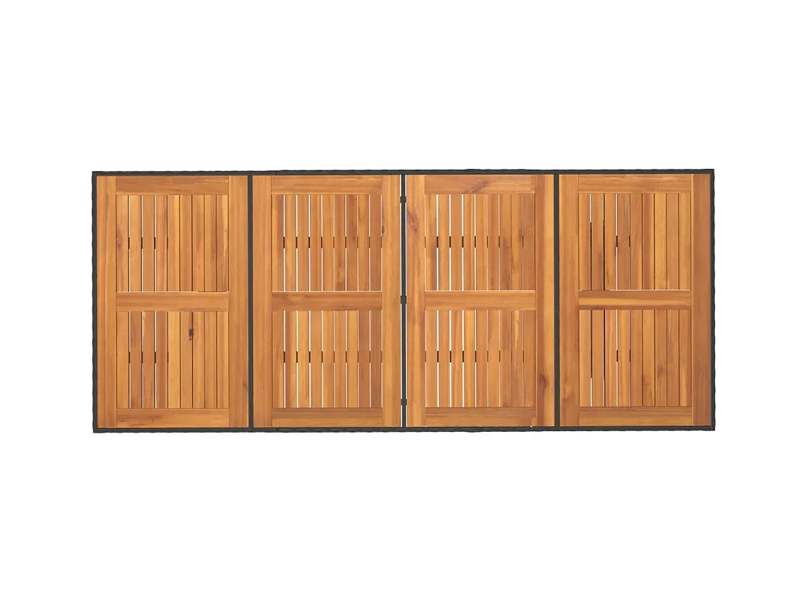 Table de jardin avec dessus en bois d'acacia noir 190x80x74