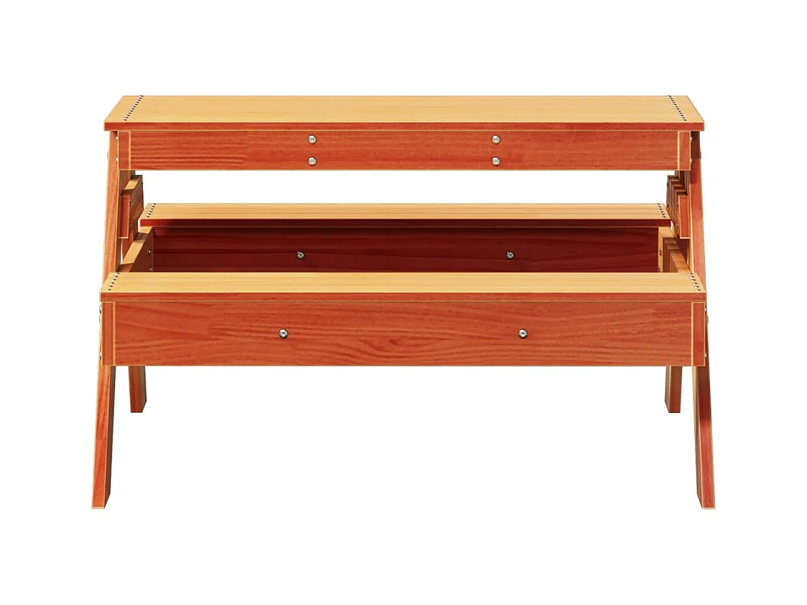 Table de pique-nique pour enfants marron bois massif pin
