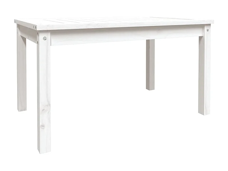 Table de jardin blanc 82,5x50,5x45 bois massif de pin