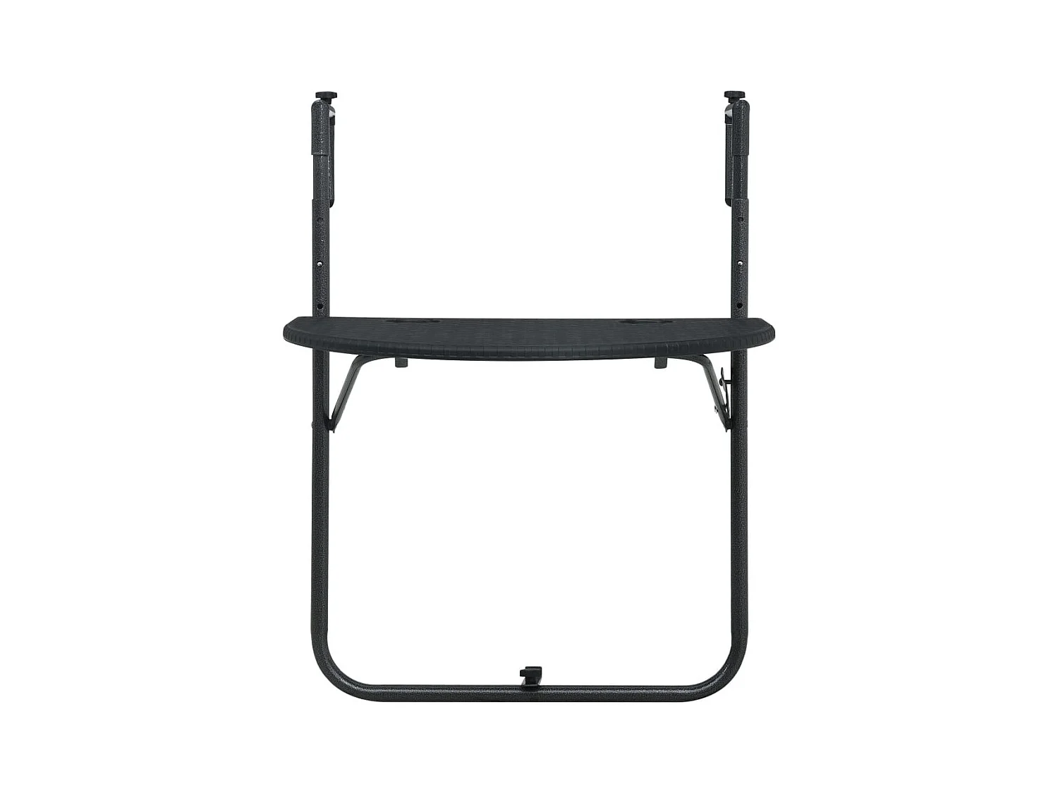 Table de balcon Noir 60x64x83,5 Plastique Aspect de rotin