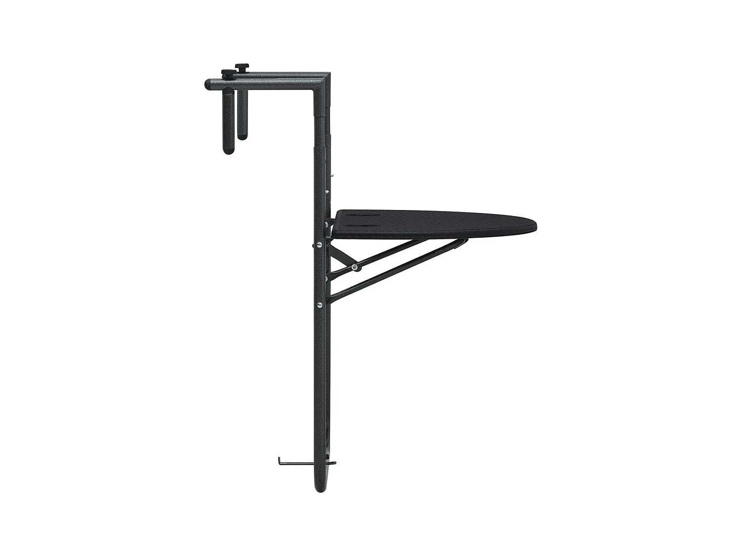 Table de balcon Noir 60x64x83,5 Plastique Aspect de rotin