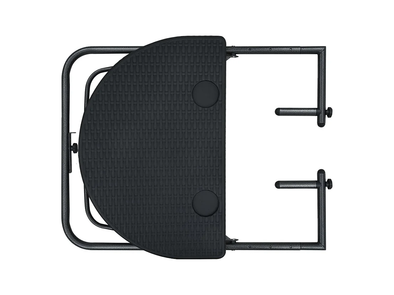 Table de balcon Noir 60x64x83,5 Plastique Aspect de rotin