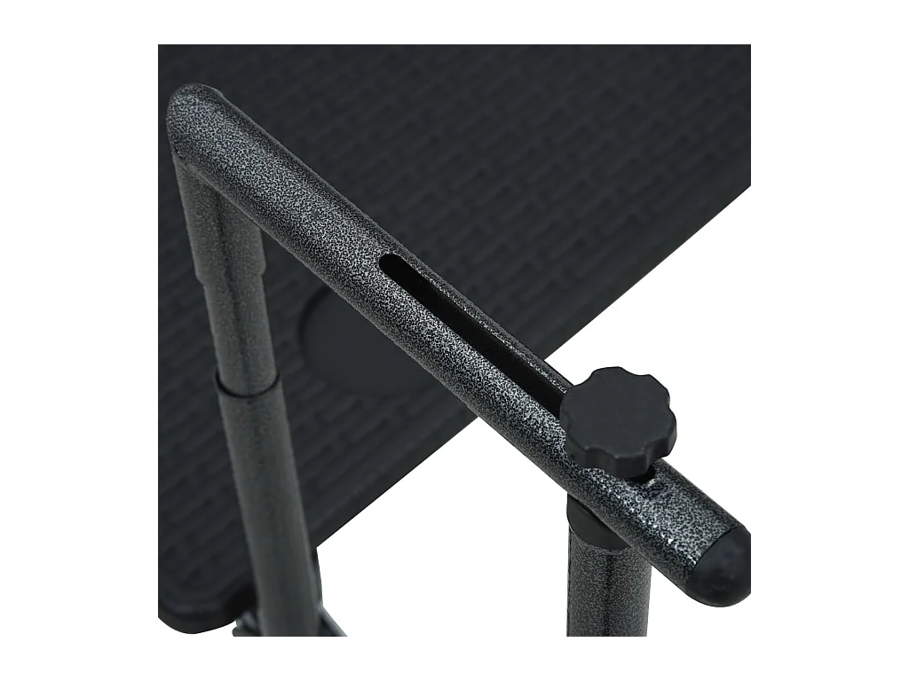 Table de balcon Noir 60x64x83,5 Plastique Aspect de rotin