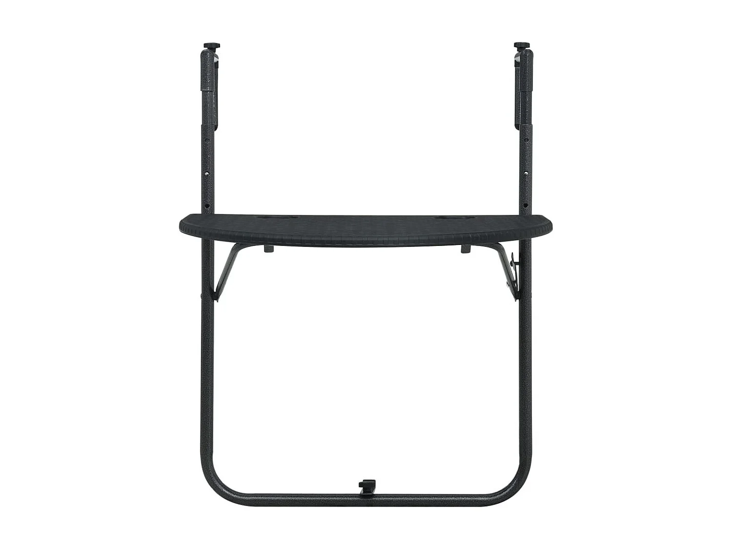 Table de balcon Noir 60x64x83,5 Plastique Aspect de rotin