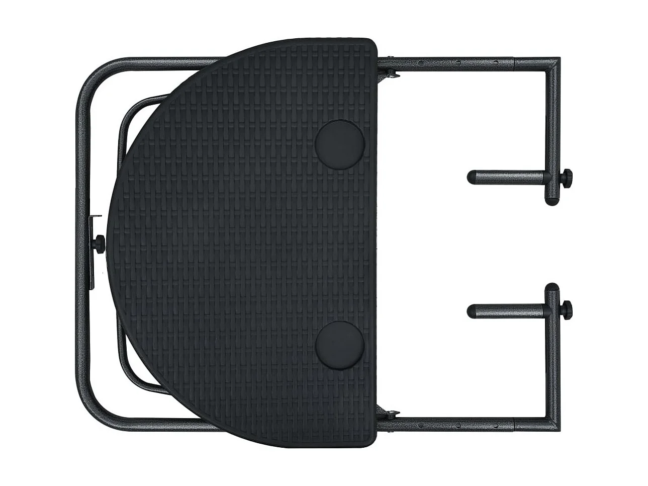 Table de balcon Noir 60x64x83,5 Plastique Aspect de rotin