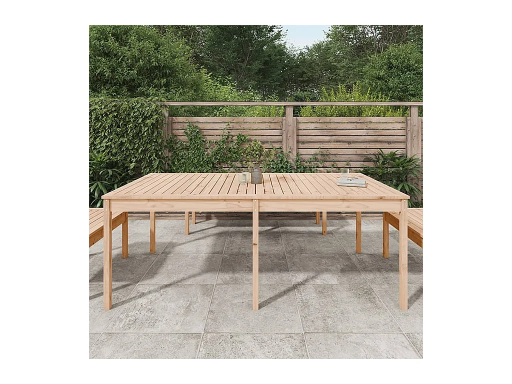 Table de jardin 203,5x100x76 bois massif de pin