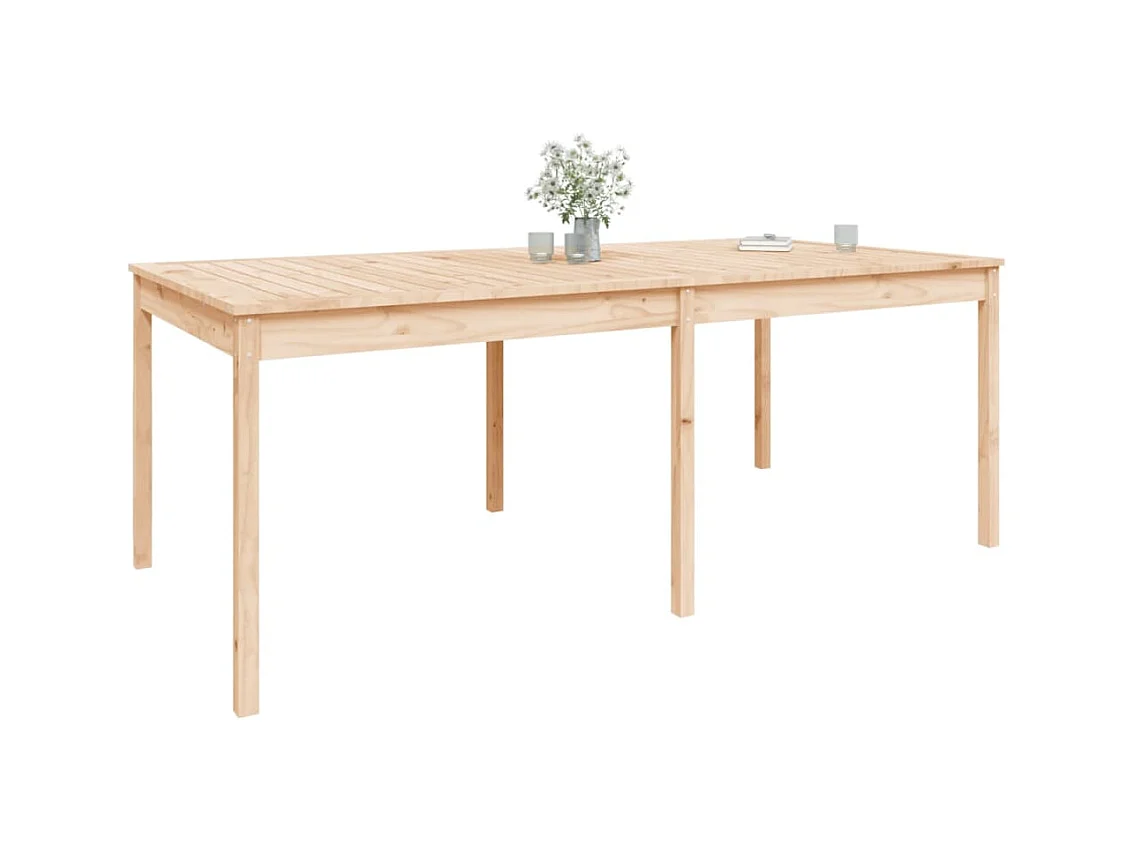 Table de jardin 203,5x100x76 bois massif de pin