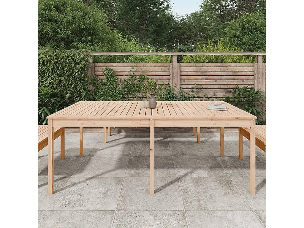 Table de jardin 203,5x100x76 bois massif de pin